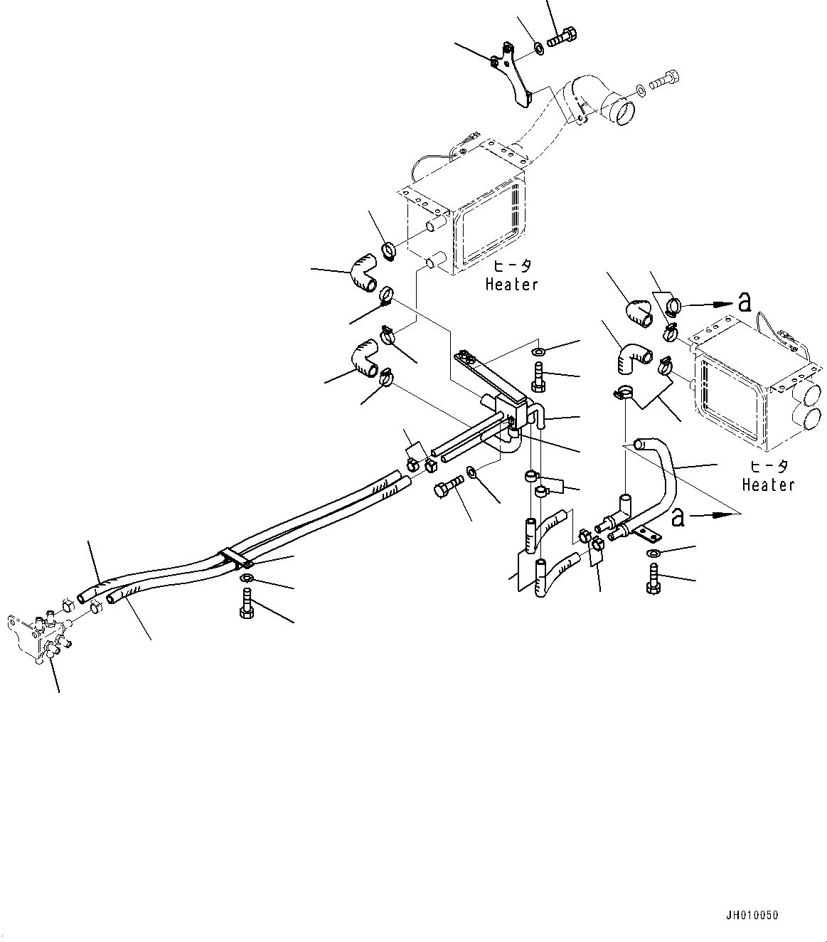Block(Fender,Hot Water Piping for Air Conditioner) (195-Y11-1640) KOMATSU