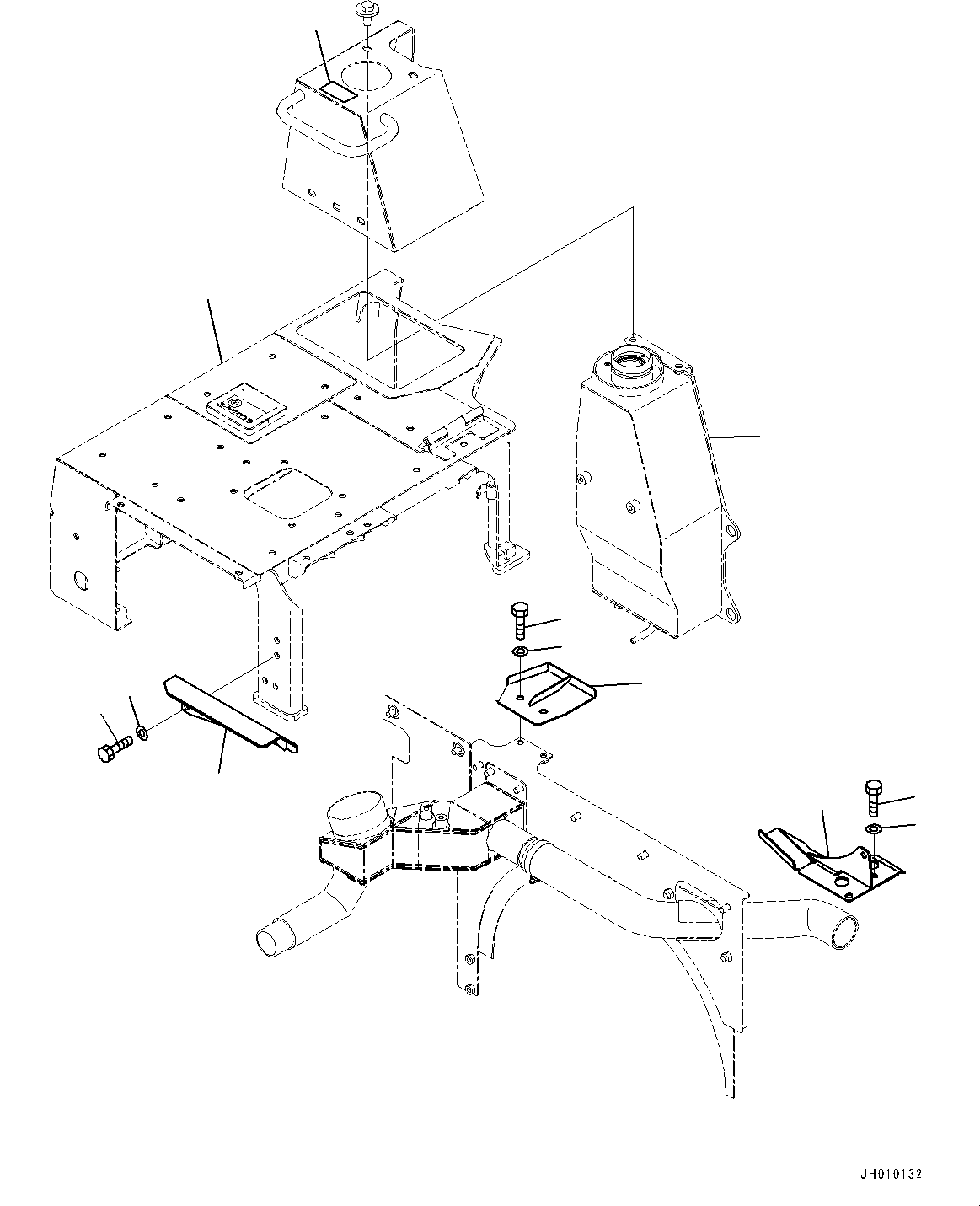 Tank(Fender,Heater, Fuel Tank,LED Lamp,With Engine Oil and Coolant Heater Combustion Type) (195-01-43731) KOMATSU