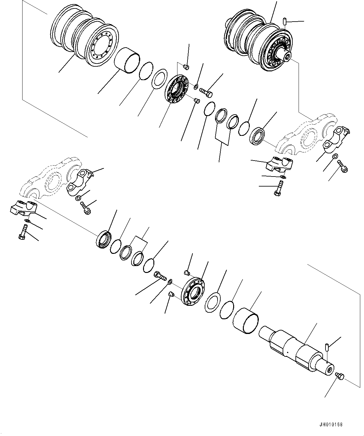 Track Roller Assembly, Double Flange 195-30-02672 KOMATSU