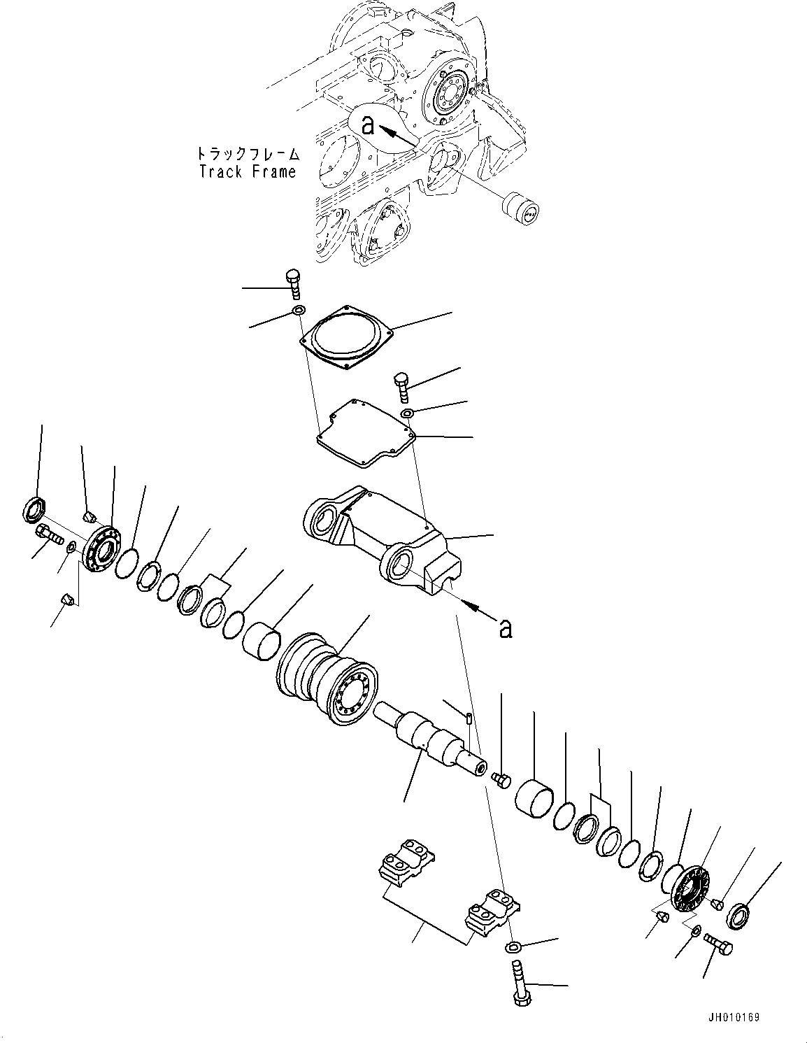 Track Roller Assembly, Single Flange 195-30-02432 KOMATSU
