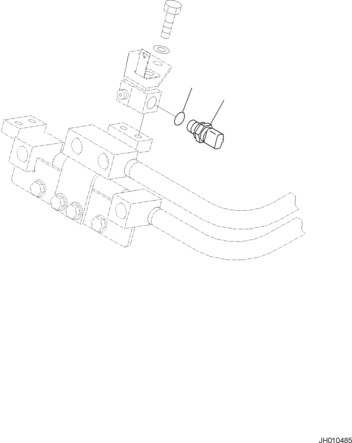 Block(Anti-drop Valve Piping,Block) (21K-62-41451) KOMATSU