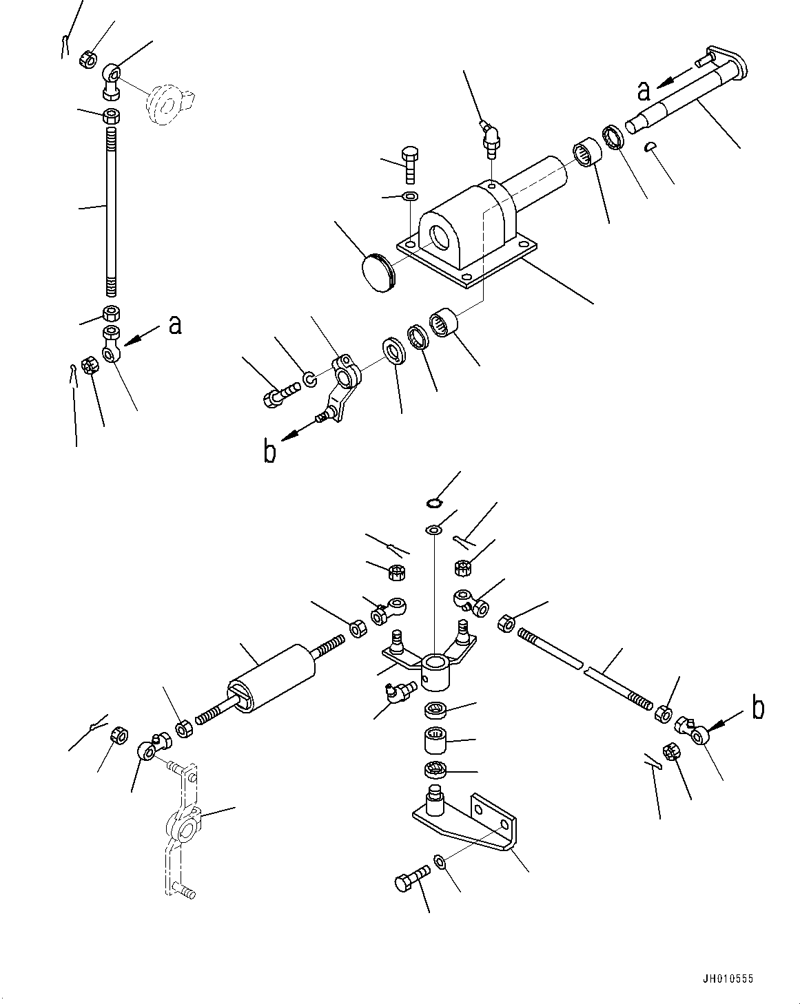 Lever(Floor Frame,Fuel Control Lever Linkage) (176-43-43161) KOMATSU