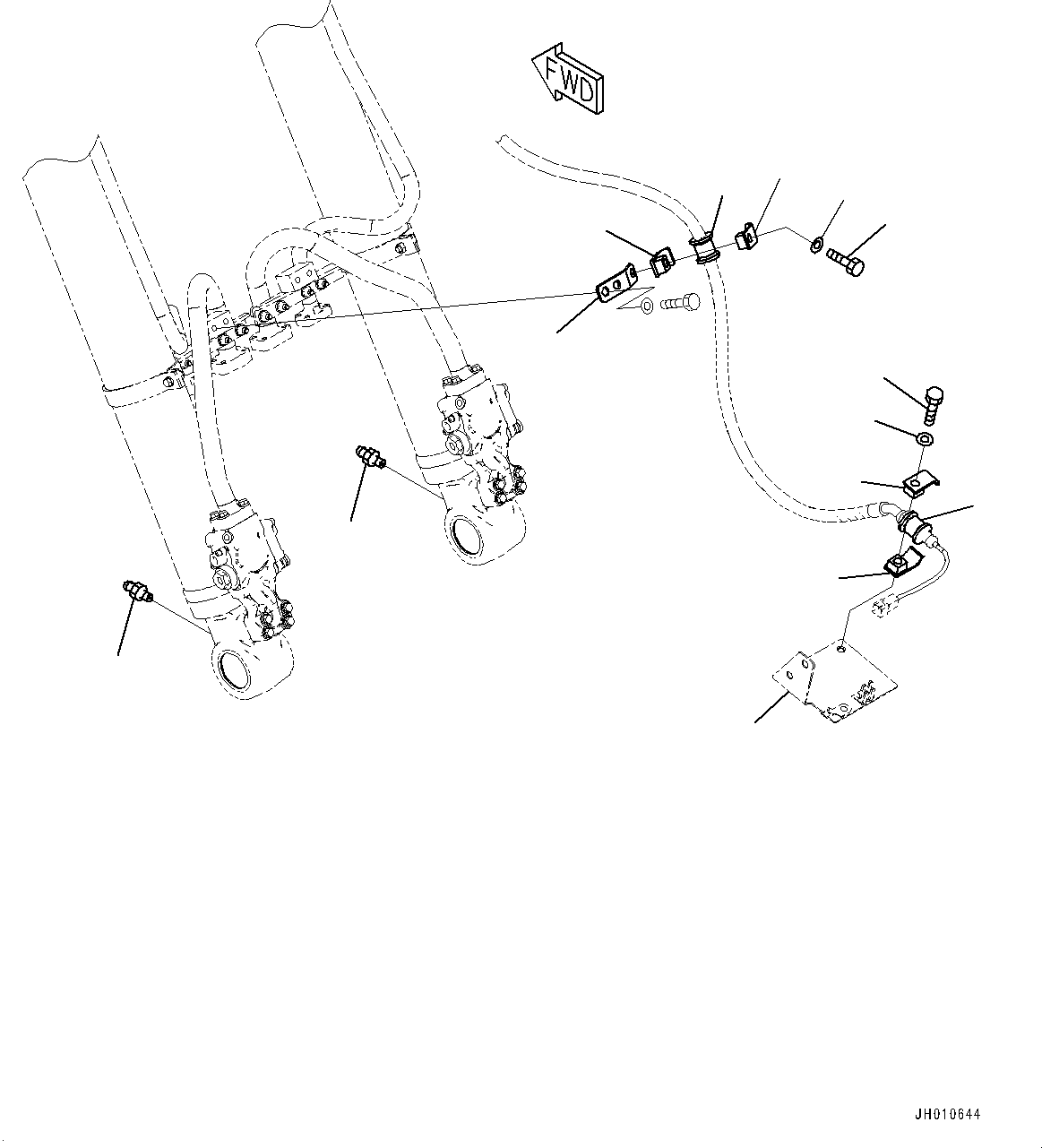 Bracket(Electric Wiring Harness,Wiring Harness and Clip,EU Arrangement) (2A5-06-21240) KOMATSU
