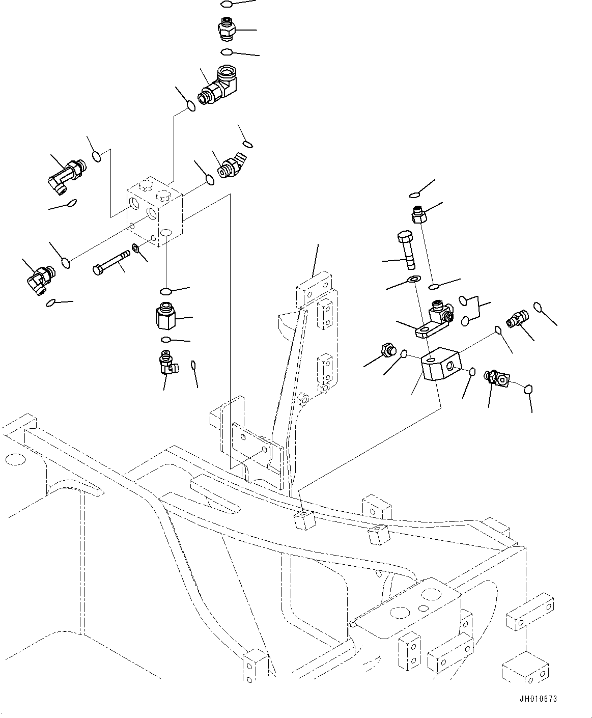 Тройник 196-61-22390 KOMATSU