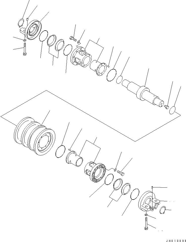 Опорный каток в сборе 195-30-00347 KOMATSU