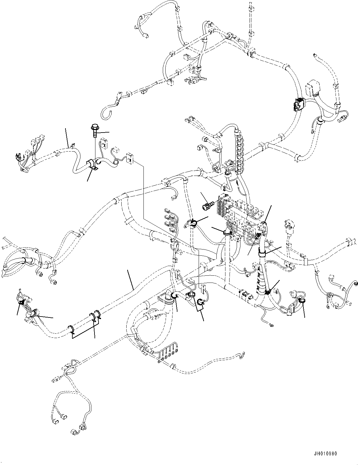 Wiring Harness(Cab,Floor, Console, R.H.) (205-06-41560) KOMATSU