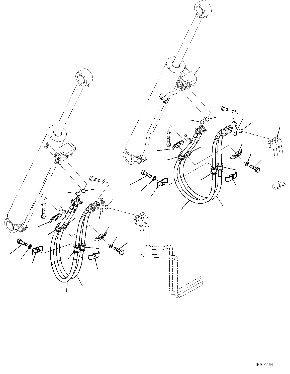 Elbow(Counterweight Cylinder,Rear) (196-63-29491) KOMATSU