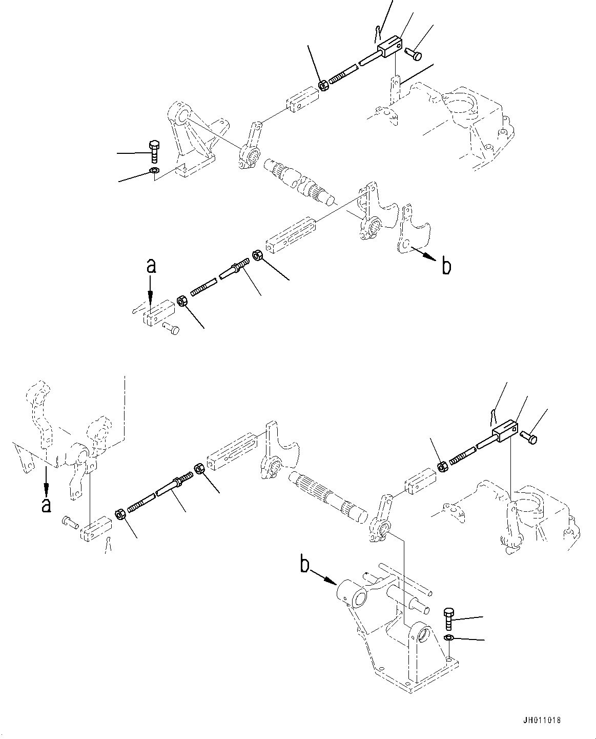 Lever(Steering Brake,Brake Booster, R.H.) (195-33-11141) KOMATSU