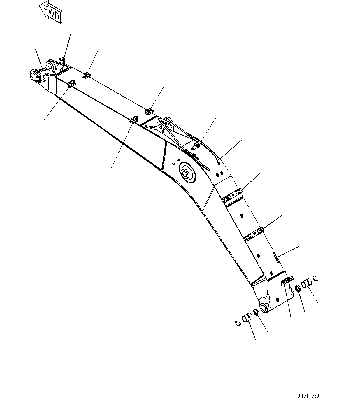 Кронштейн сварной 205-62-21130 KOMATSU