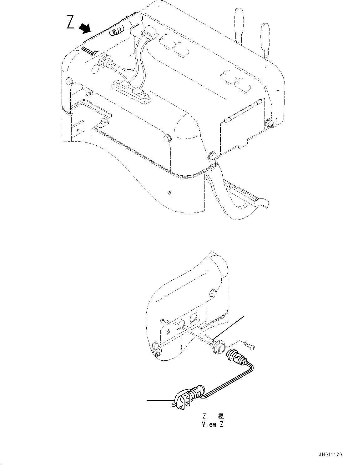 Cable(Floor Frame,Inspection Lamp Cable) (175-06-38451) KOMATSU