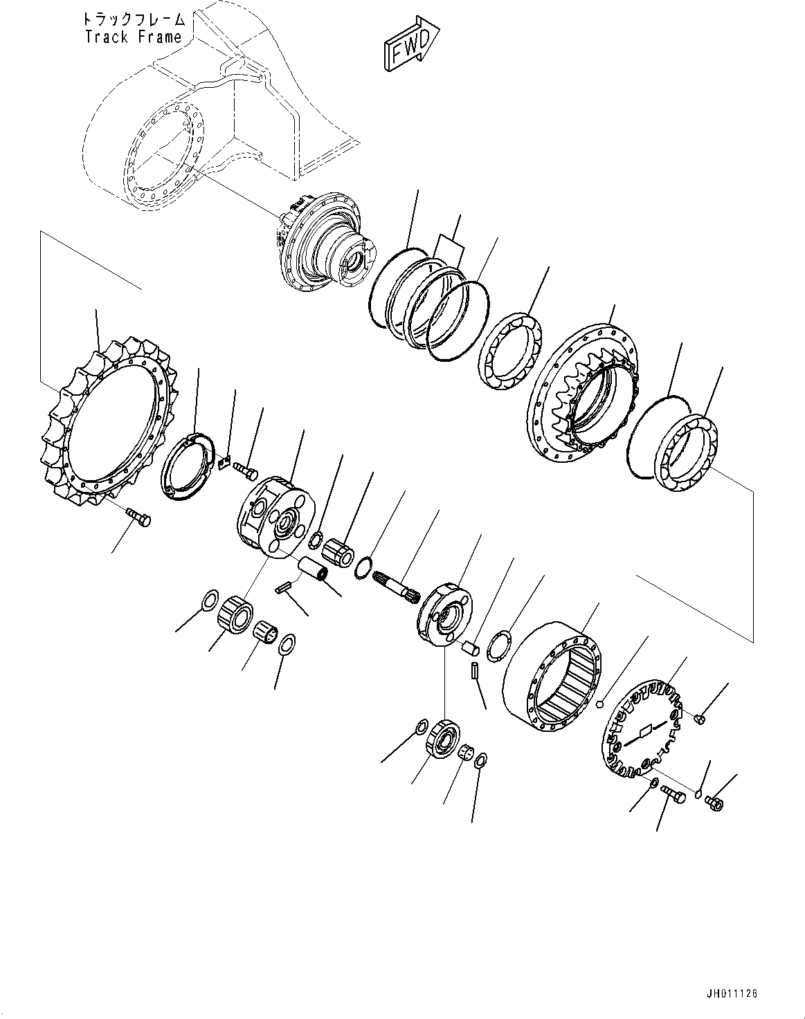 Final Drive Assembly, For Cold Area Specification (-30 deg C) 20Y-27-00710 KOMATSU