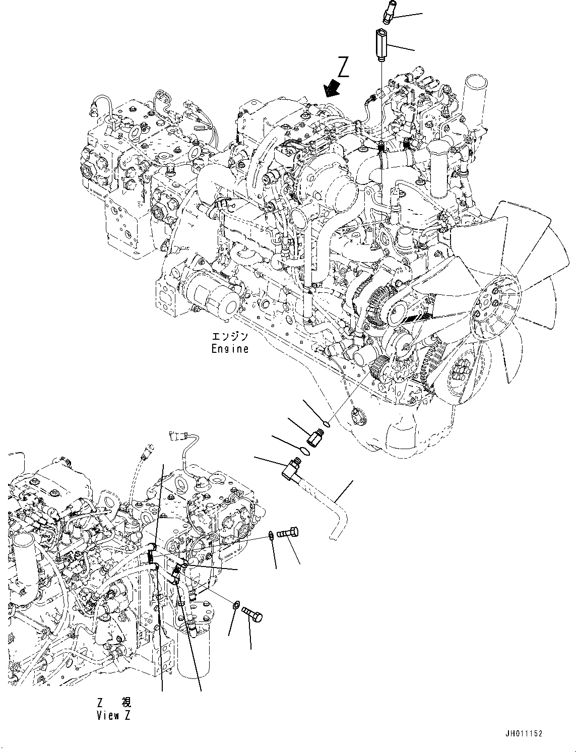 Угольник 22U-01-41290 KOMATSU