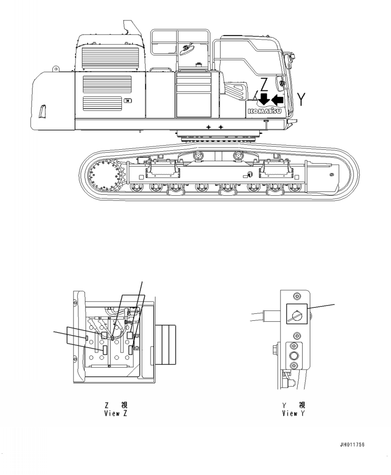 Табличка «Опасно: аккумулятор» 09664-62D01 KOMATSU