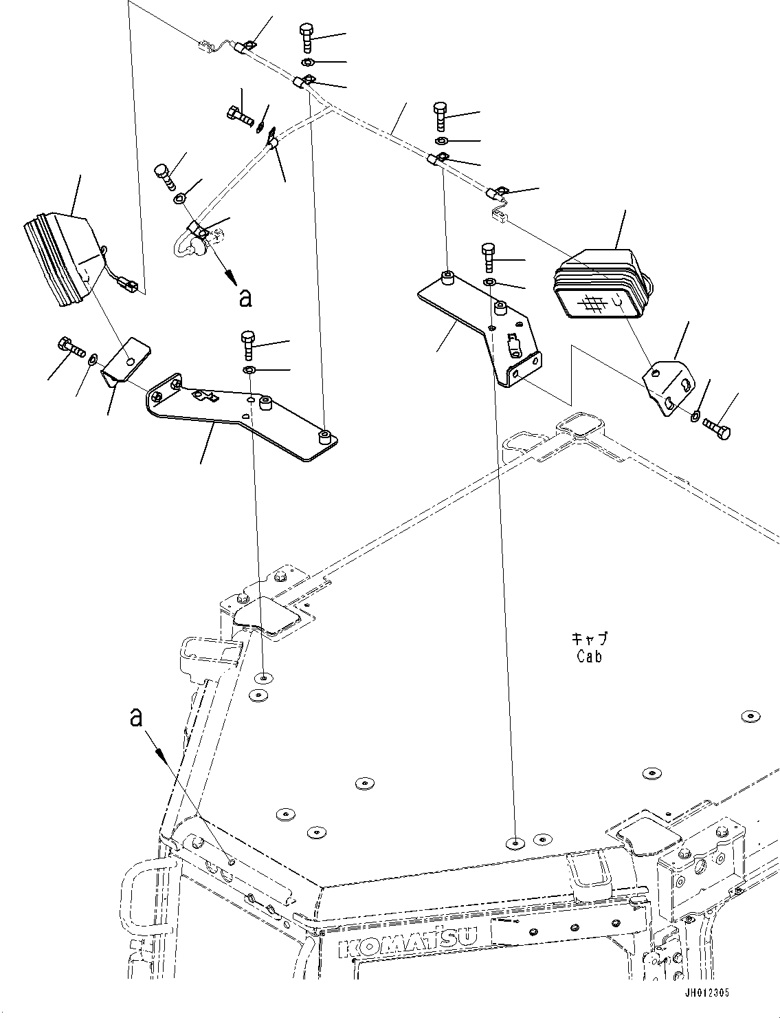 Wiring Harness(Cab,Working Lamp Wiring Harness) (17A-06-62210) KOMATSU