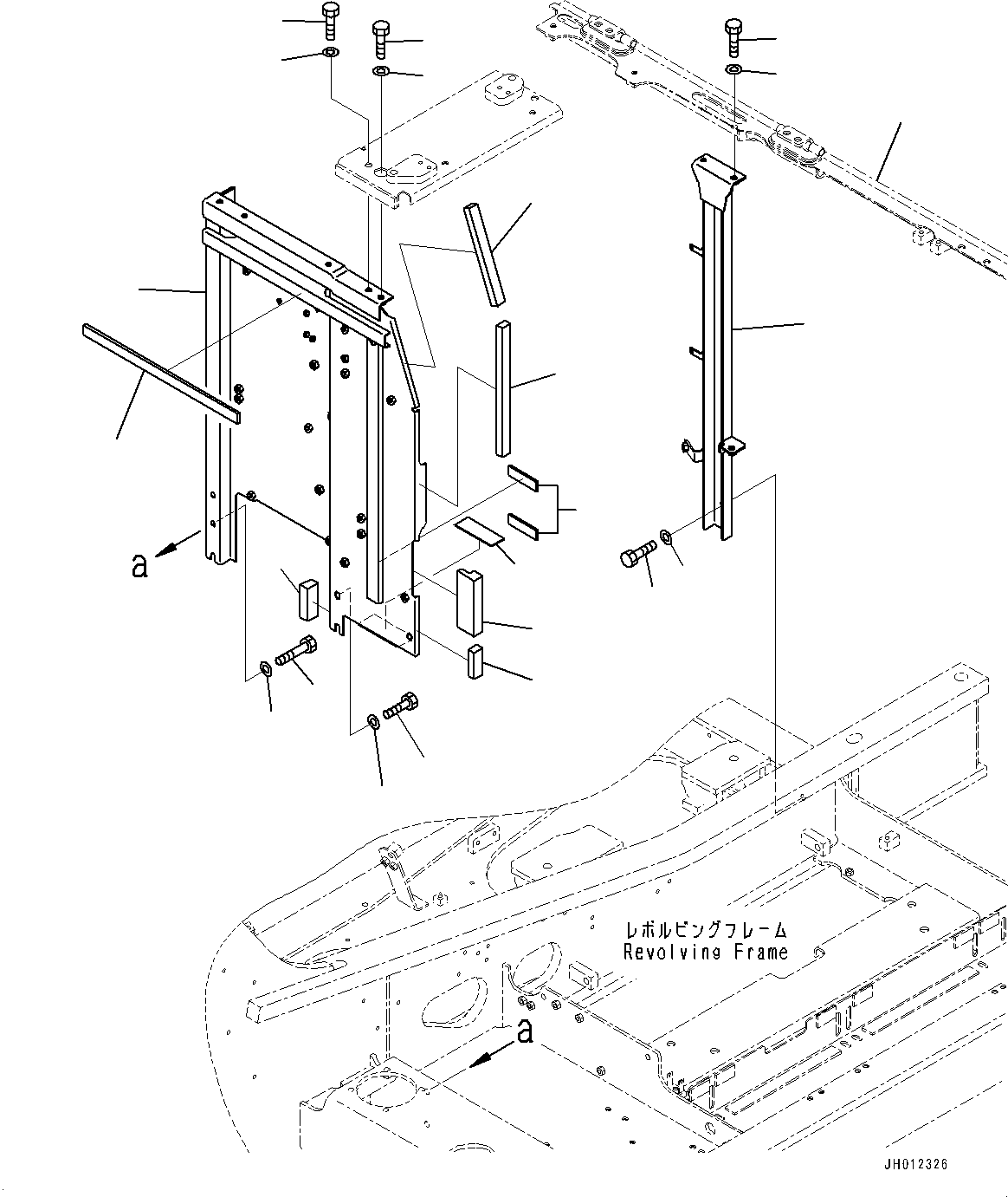 Frame(Side Cover L.H.,Frame) (2A5-54-21650) KOMATSU