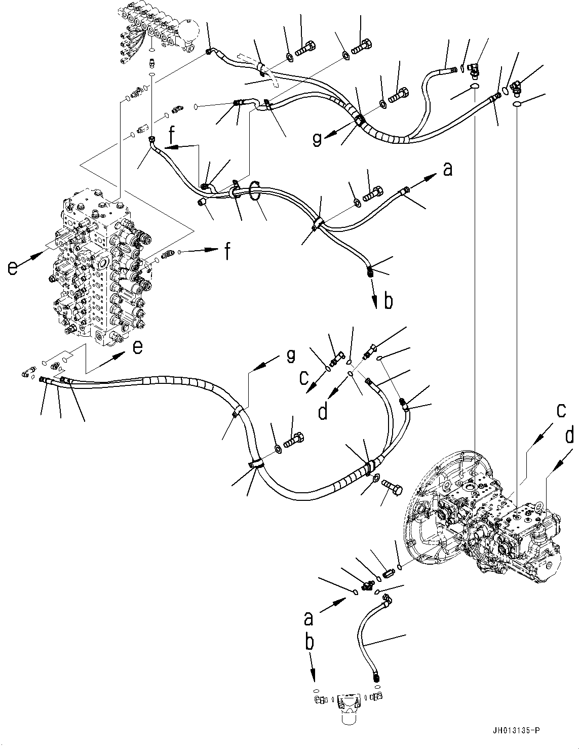 Hose Assembly(1-Additional Actuator Piping,Quick Coupler, KAL) (207-62-75360) KOMATSU