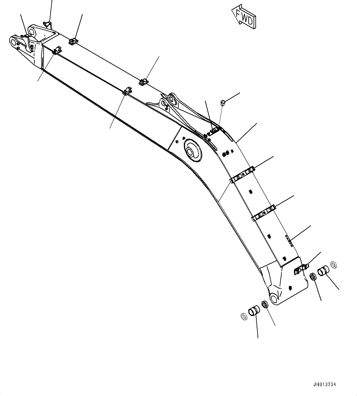 Стрела 2A6-70-11180 KOMATSU