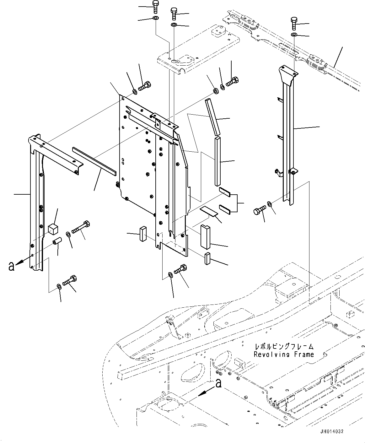 Frame(Side Cover L.H.) (2A5-54-21660) KOMATSU