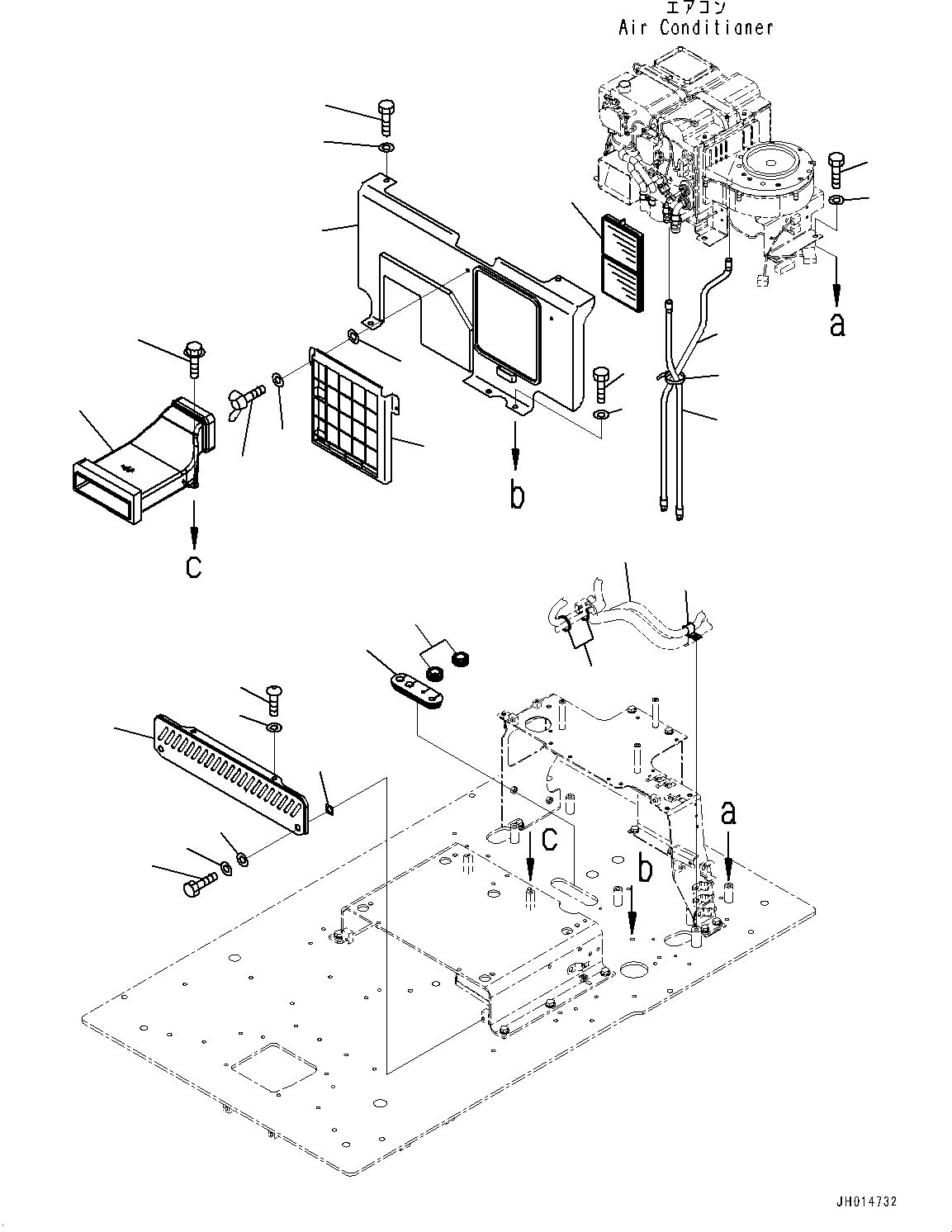 Wiring Harness(Floor Frame,Floor, Console, L.H.,With AM-FM Radio for Asia) (20Y-979-6151) KOMATSU