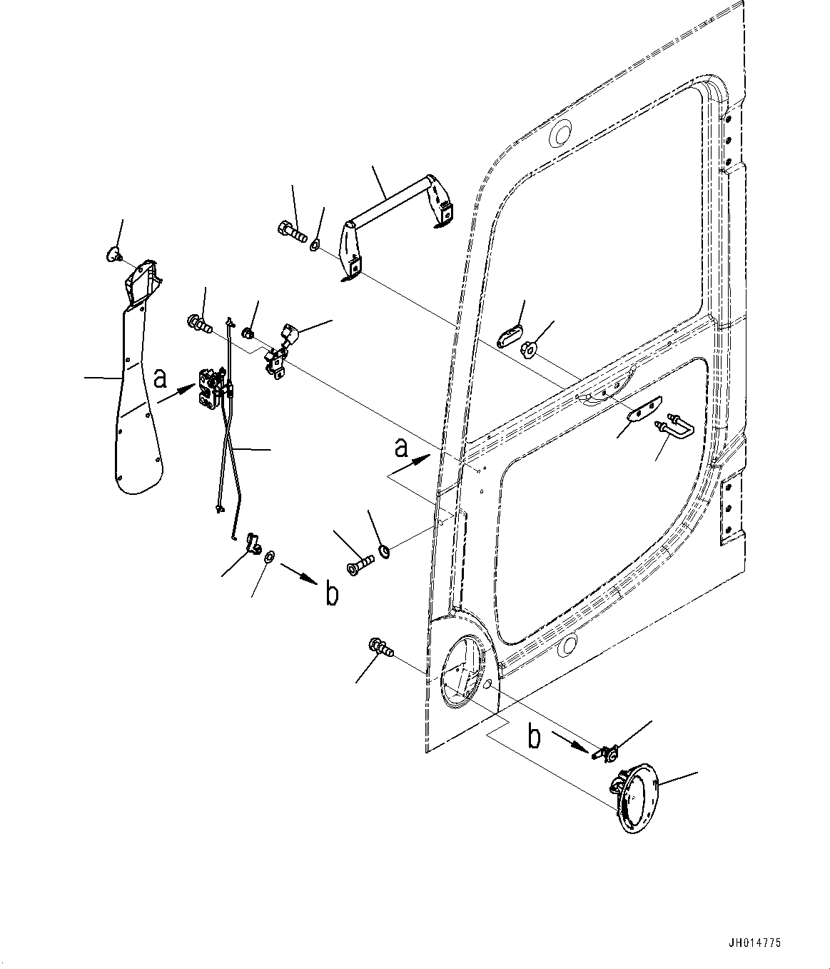 Cab Assembly, R.H. and Rear Fixed Window Type,Auto Air Conditioner, Big Wind Quantity 209-53-00483 KOMATSU