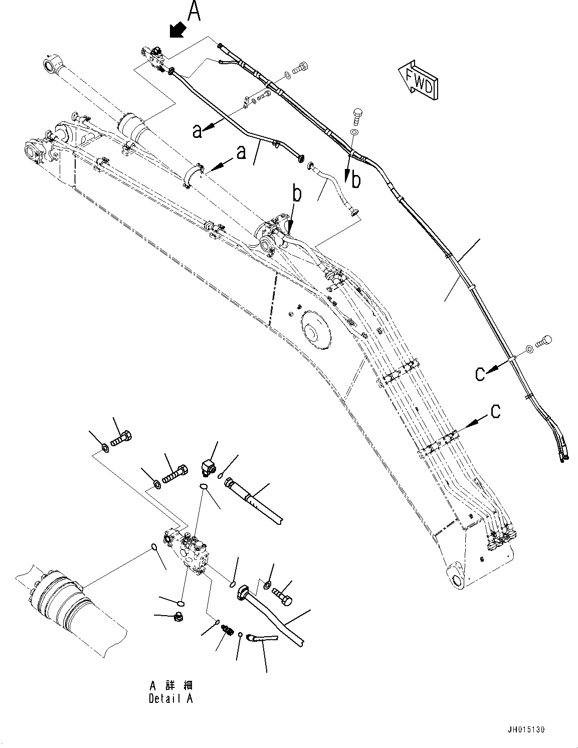 Hose(Boom,Arm Cylinder Piping) (205-62-21190) KOMATSU
