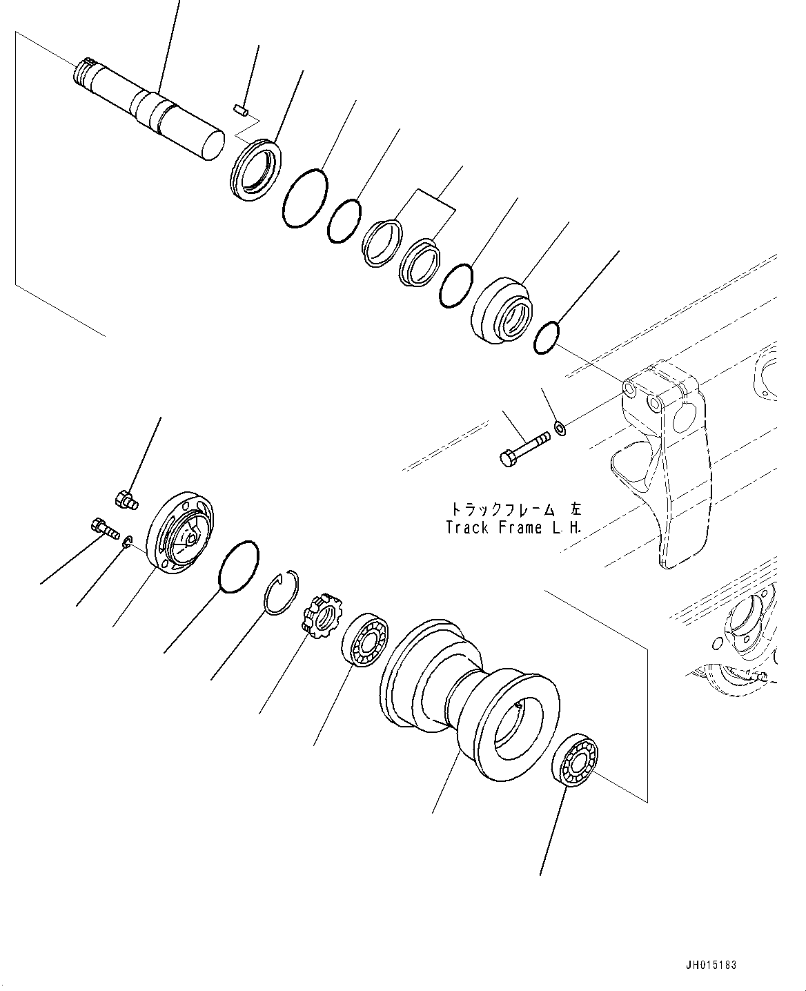 Carrier Roller Assembly 17A-30-01040 KOMATSU