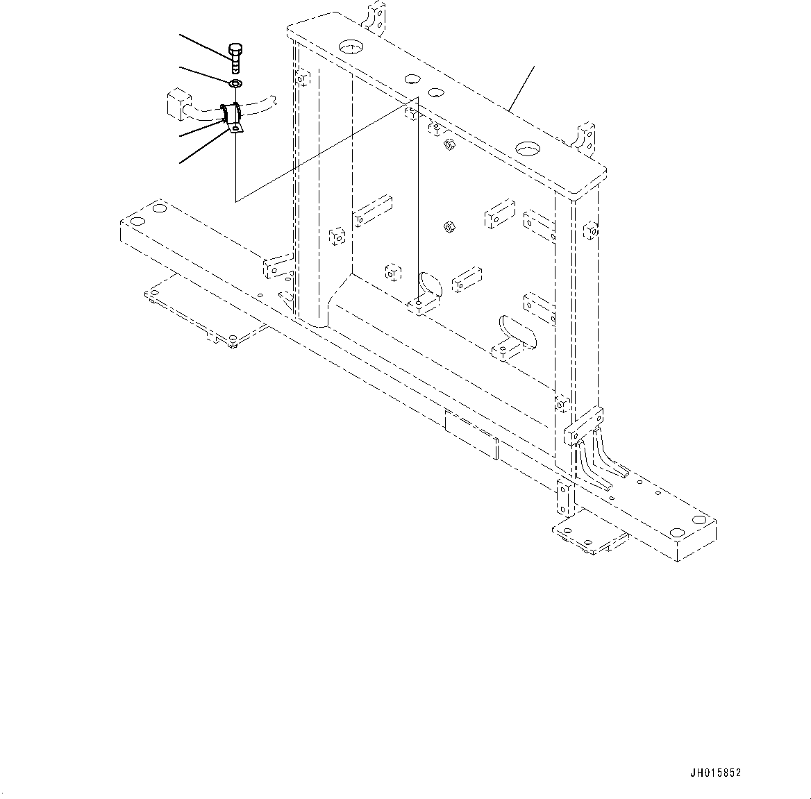 Bracket(Fender,Hood Mounting,For Additional Cab Heater) (17M-54-52811) KOMATSU