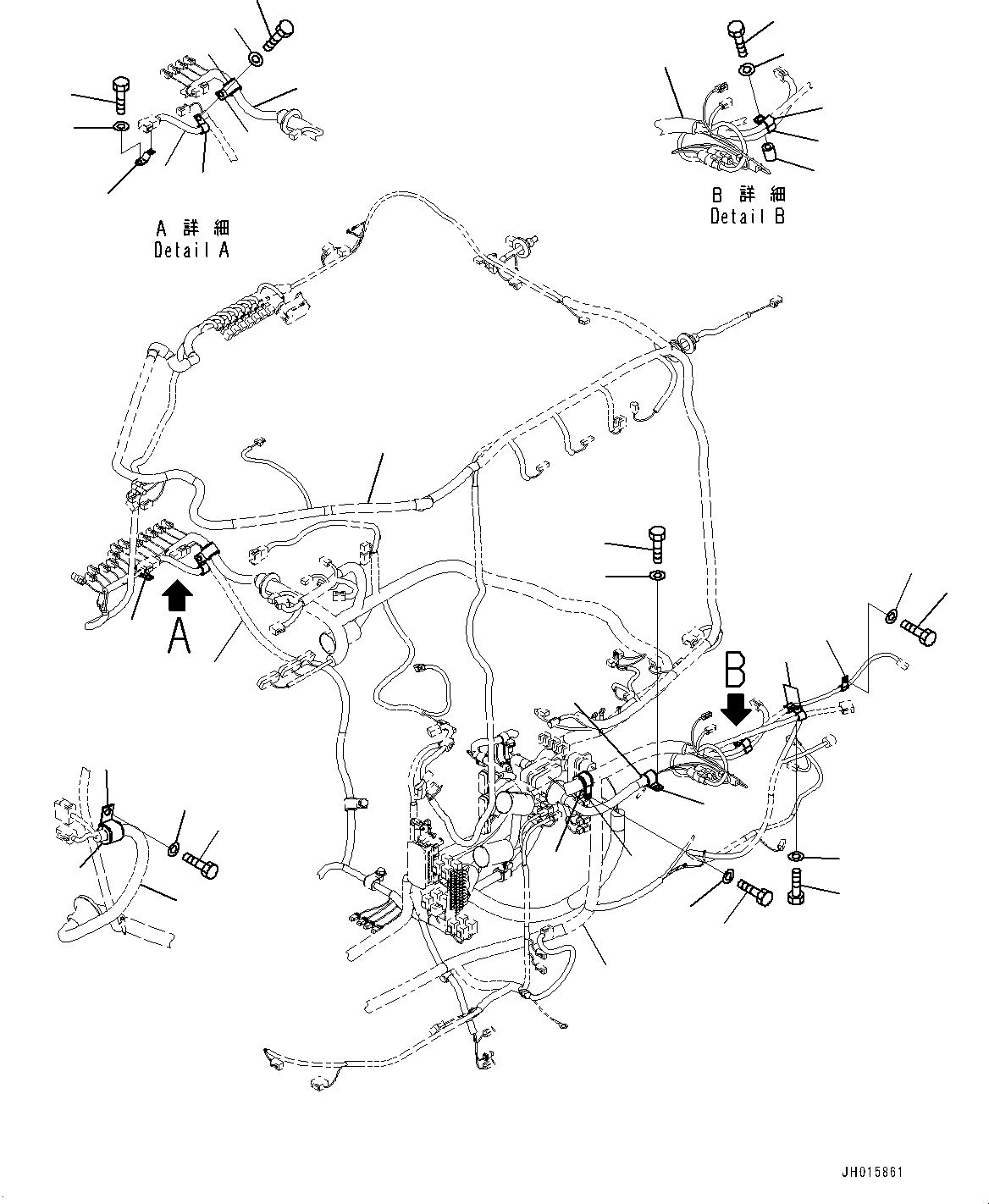 Жгут проводов (электроблок кабины) (17A-06-61931) KOMATSU