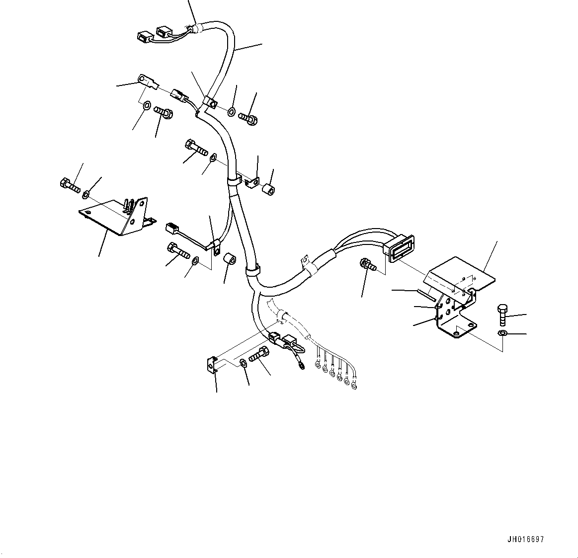 Clip(Boom,Wiring Harness,2-Additional Actuator Piping, Accumulator) (04434-51912) KOMATSU