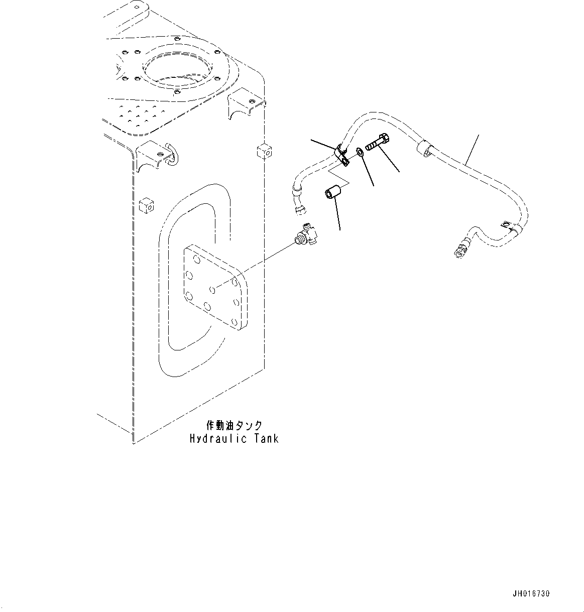 Hose Assembly(Pressure Switch Block,Clip and Piping) (2A5-62-21860) KOMATSU