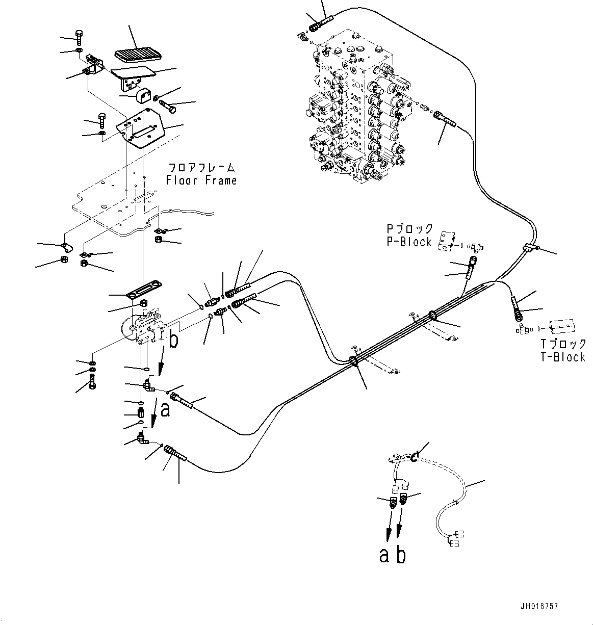 Wiring Harness(Cab,Floor, P, T Block and Seal,With 2-Additional Actuator Piping, Accumulator) (20Y-06-41262) KOMATSU