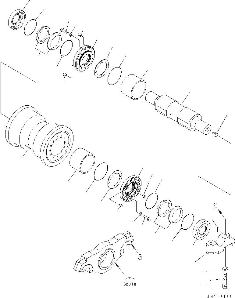 Опорный каток в сборе \1\195-30-01454 KOMATSU