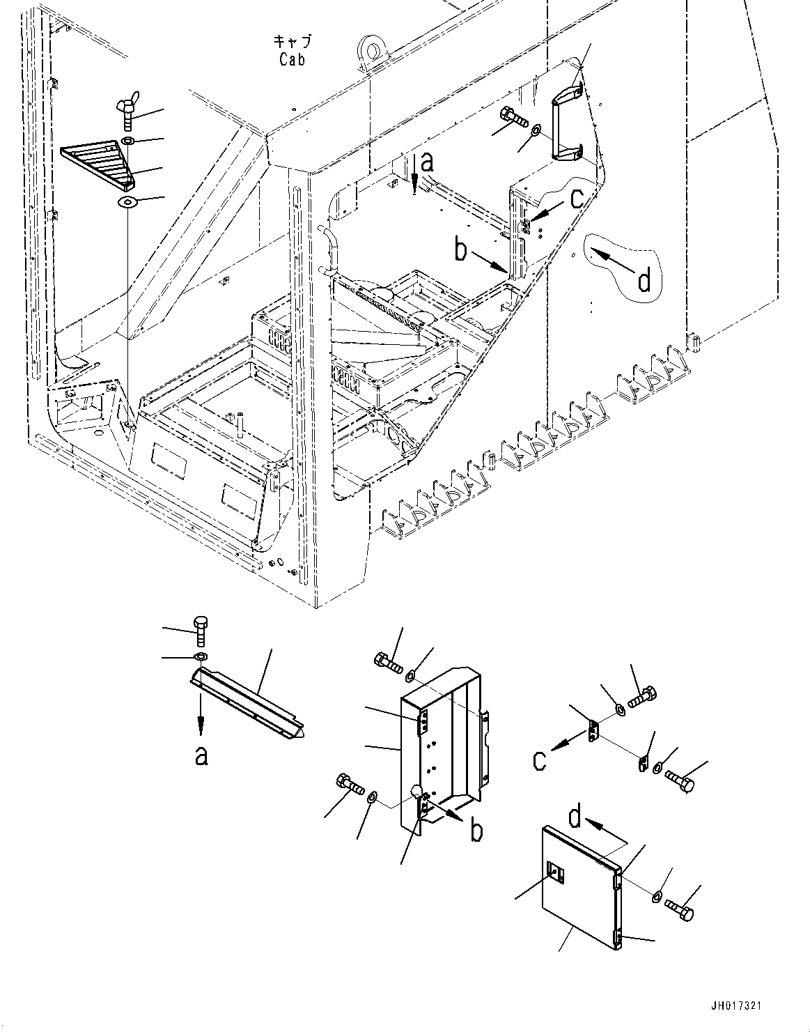 Cab Assembly, With Fire Extinguisher,For North America Mercury Regulation 21T-54-00346 KOMATSU