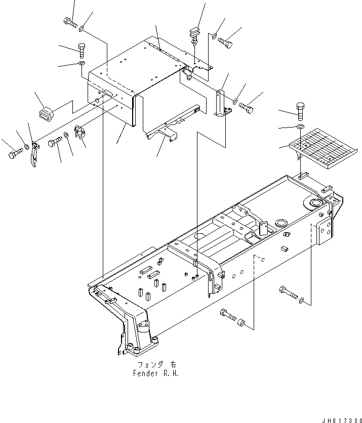 COVER,R.H 195-54-74140 KOMATSU