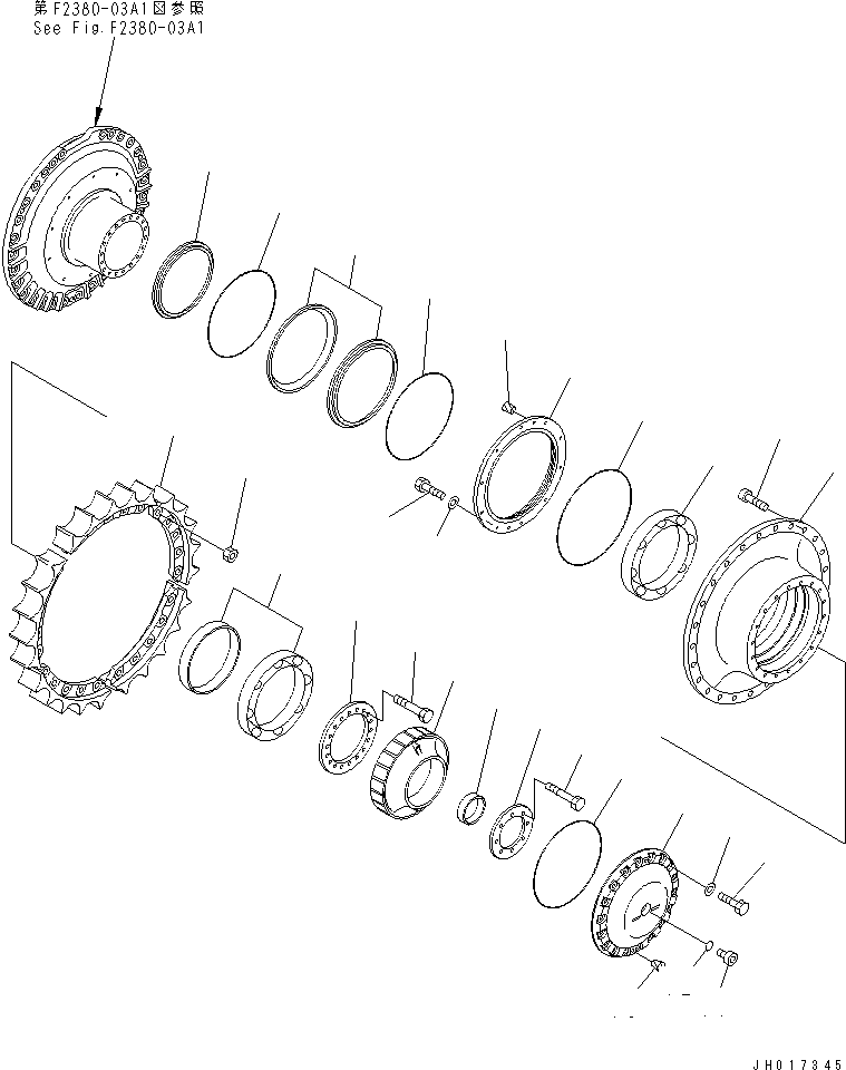 бортовой редуктор в сборе 195-27-00652 KOMATSU