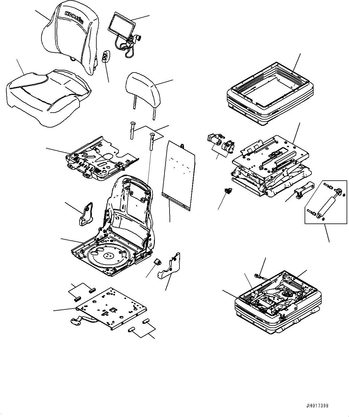 Seat Top Slide Assembly ZSSA42188 KOMATSU