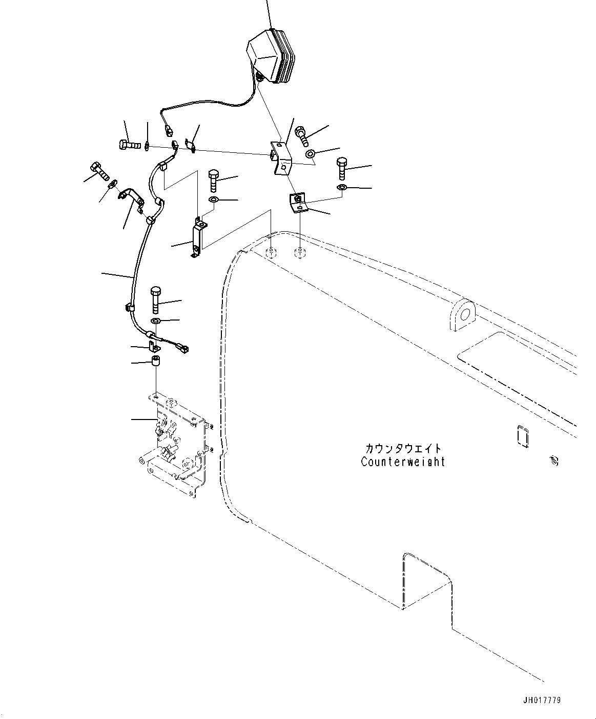 Bracket(Cab,Floor, Battery Cable) (2A7-06-21281) KOMATSU