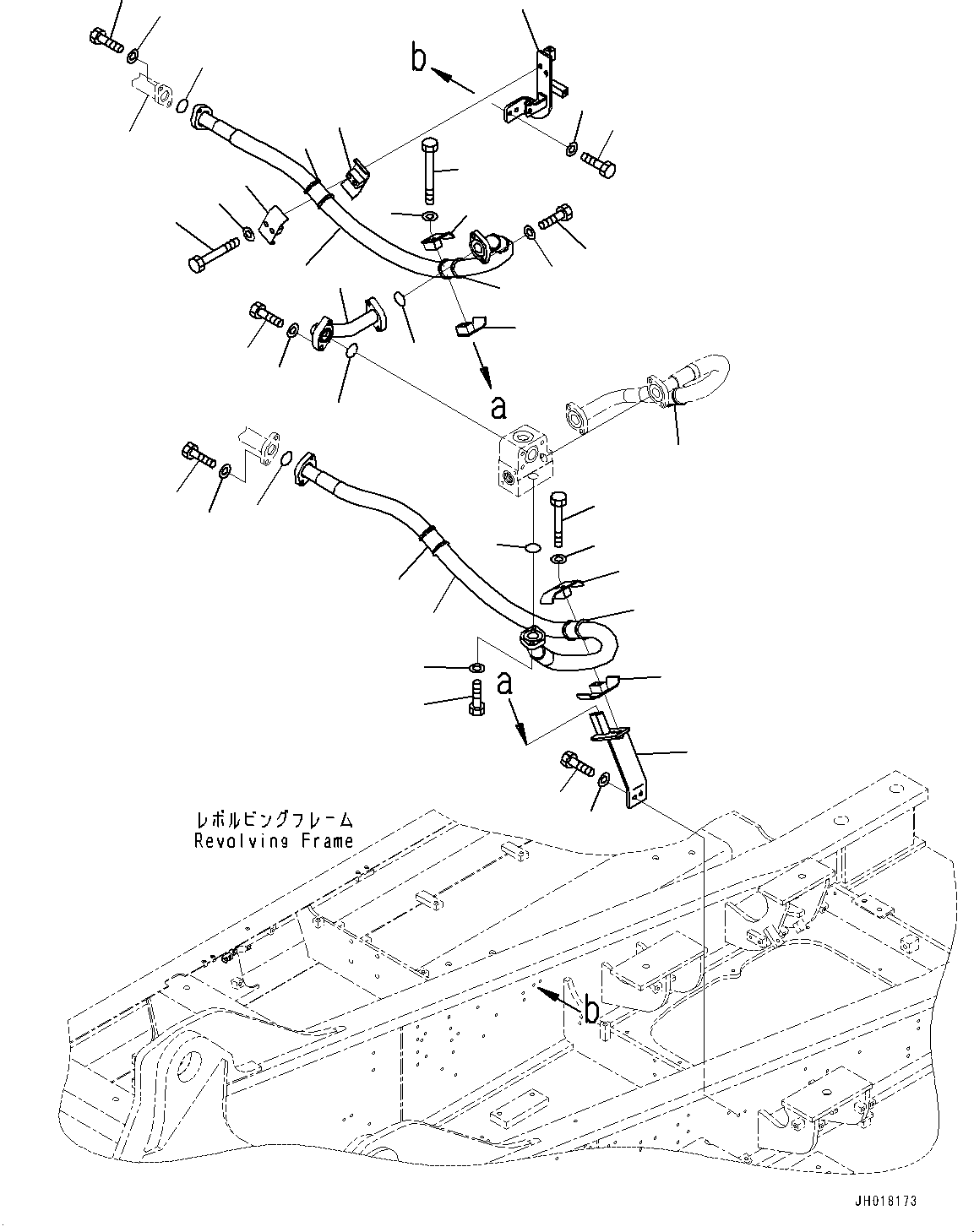 Tube(Cooling System,Oil Cooler Piping) (2A7-03-12222) KOMATSU