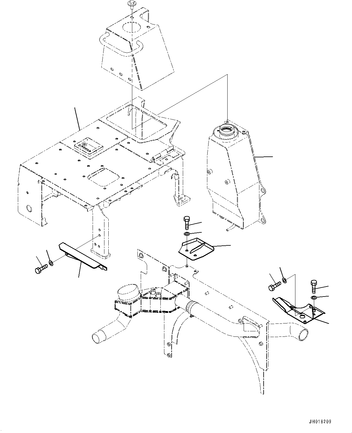 Cover(Fender,Fender, R.H.,With Engine Oil and Coolant Heater Combustion Type) (195-54-87942) KOMATSU
