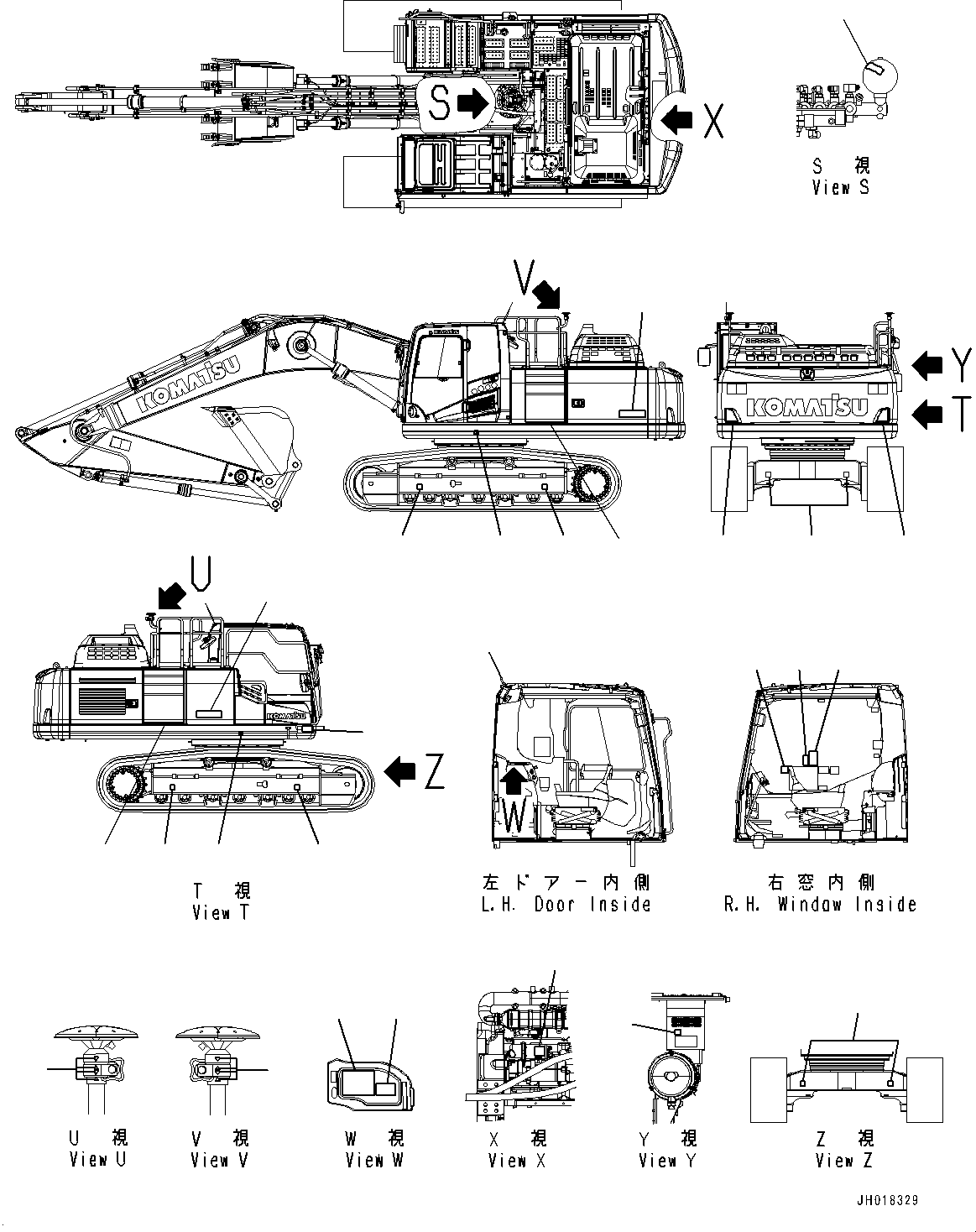 DOOR DECAL 2A7-00-A1050 KOMATSU