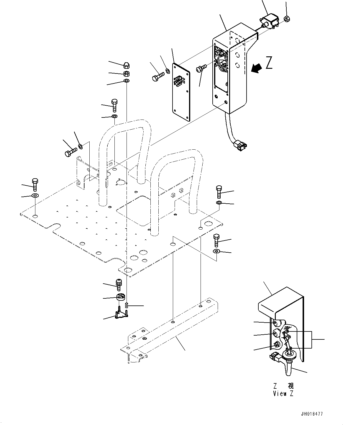 Frame(Air Cleaner Partition) (8240-54-6960) KOMATSU