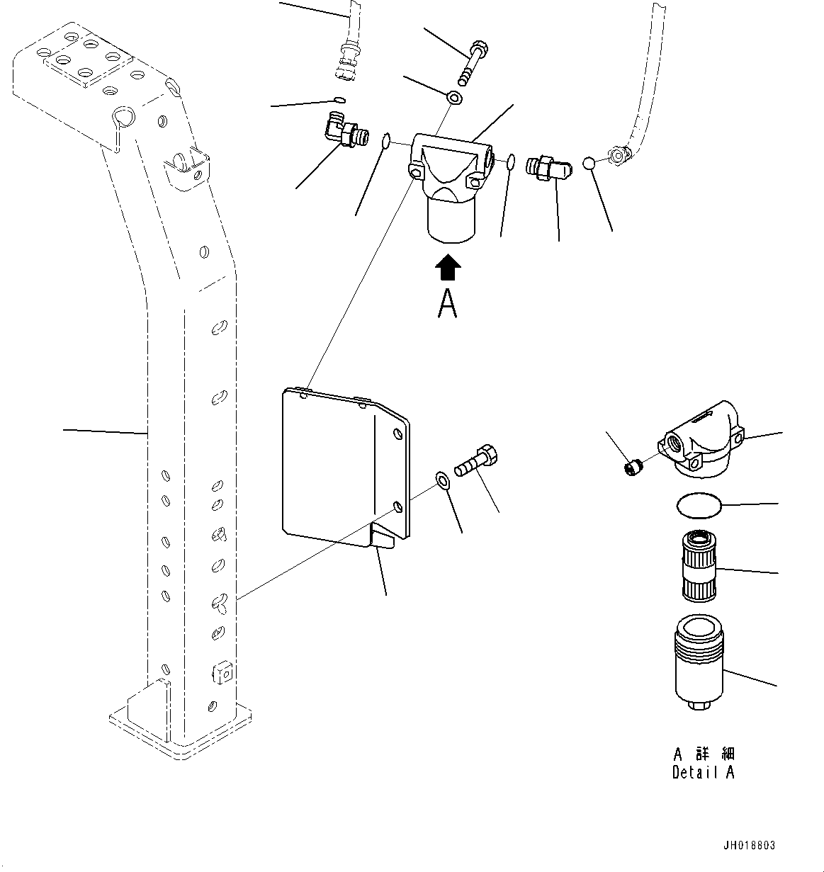 Hose(LS Piping,1-Additional Actuator Piping, Accumulator) (208-62-27730) KOMATSU