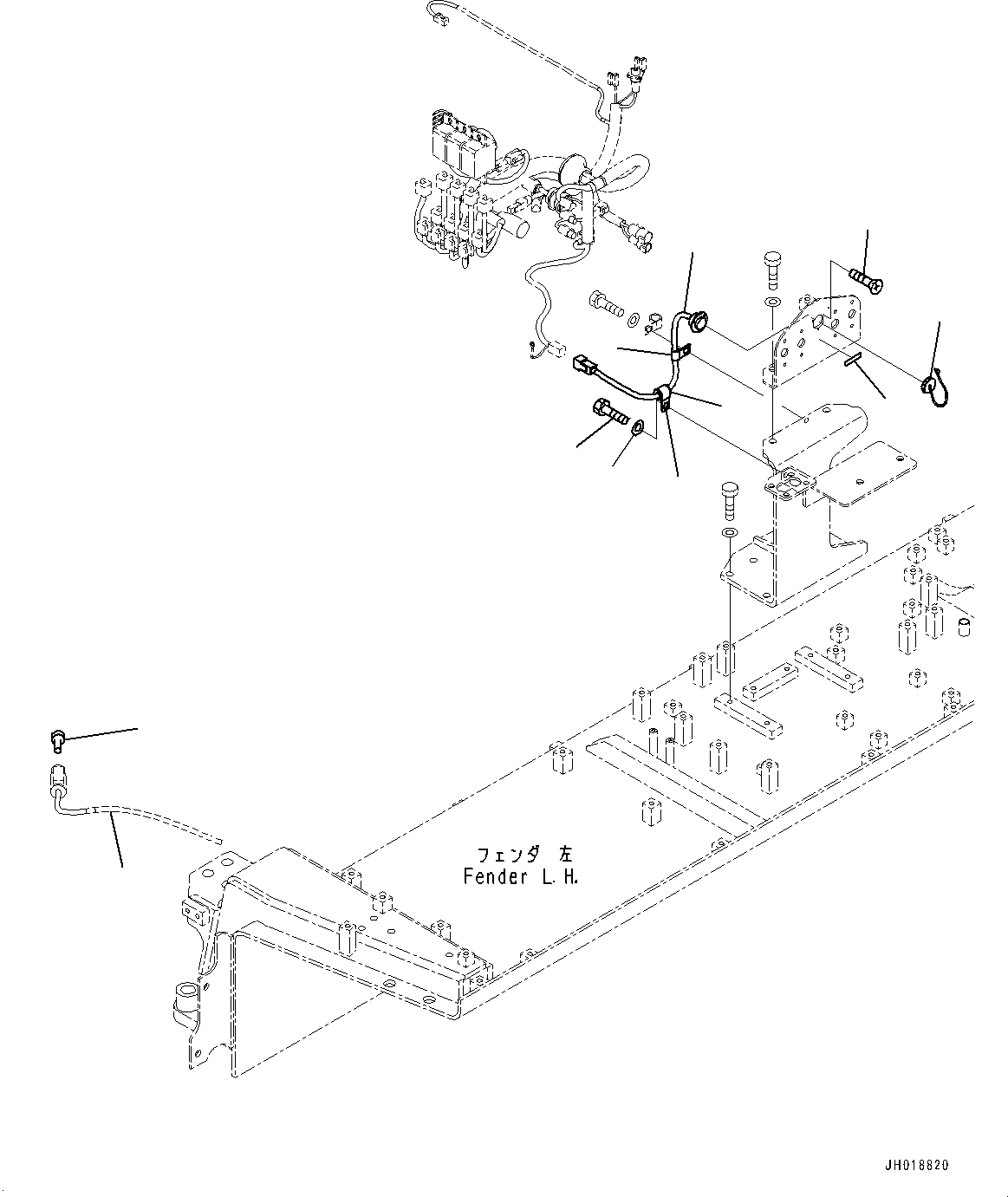 Wiring Harness(Fender,Preheater Wiring Harness, L.H.) (195-06-84550) KOMATSU