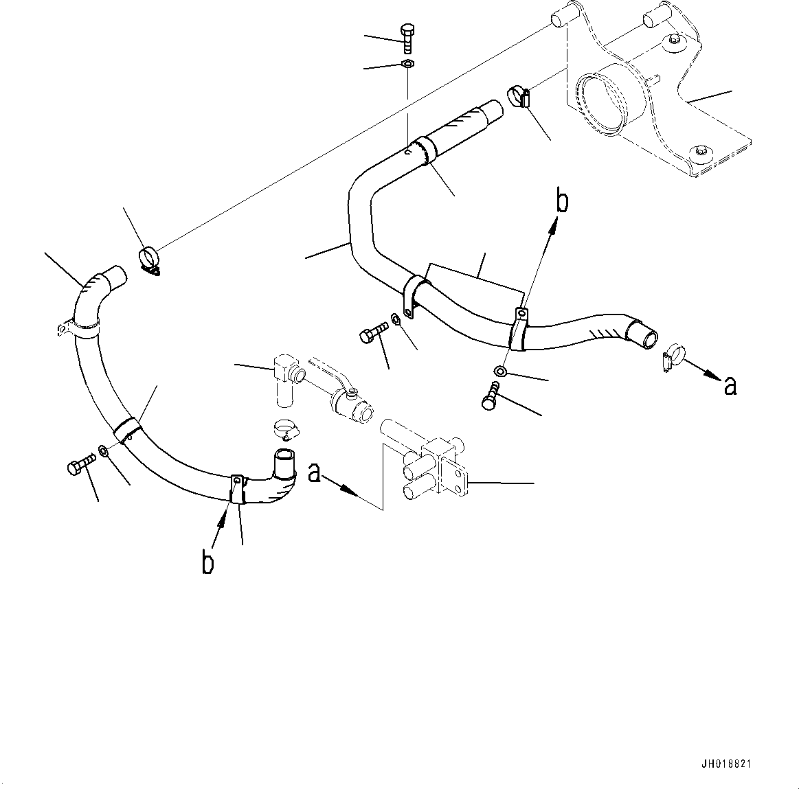 Bracket(Fender,Heater Unit Mounting,Without Engine Oil and Coolant Heater Combustion Type) (195-54-88720) KOMATSU