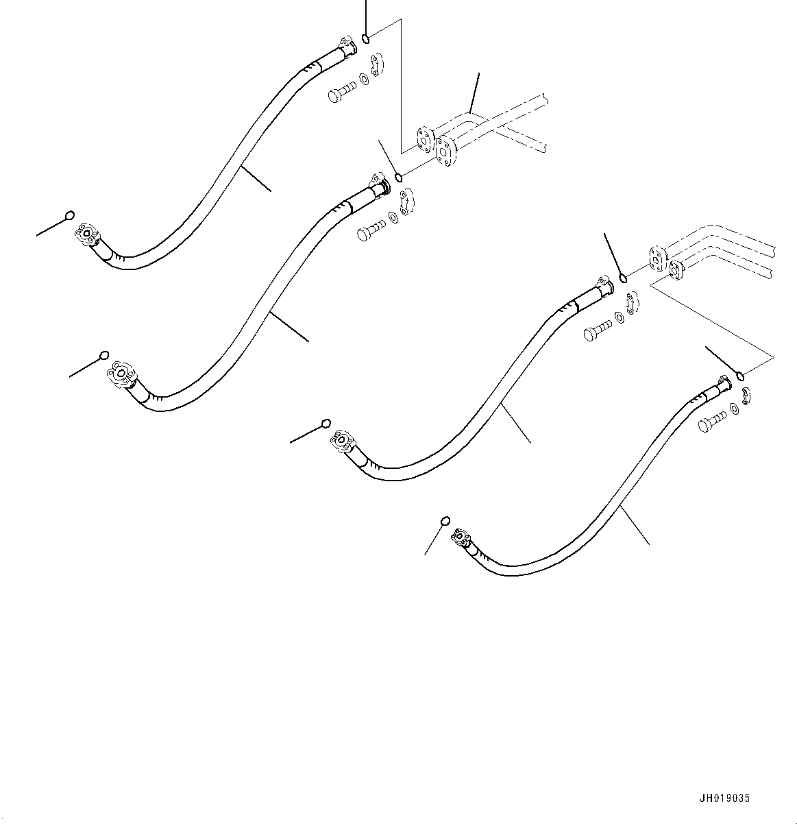 Tube(Arm and Bucket Piping,Valve Piping) (21M-62-51210) KOMATSU