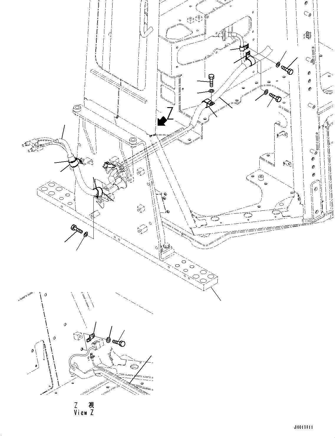 Bracket Assembly(Fender,Hood Mounting,iB Specification) (17A-54-57120) KOMATSU