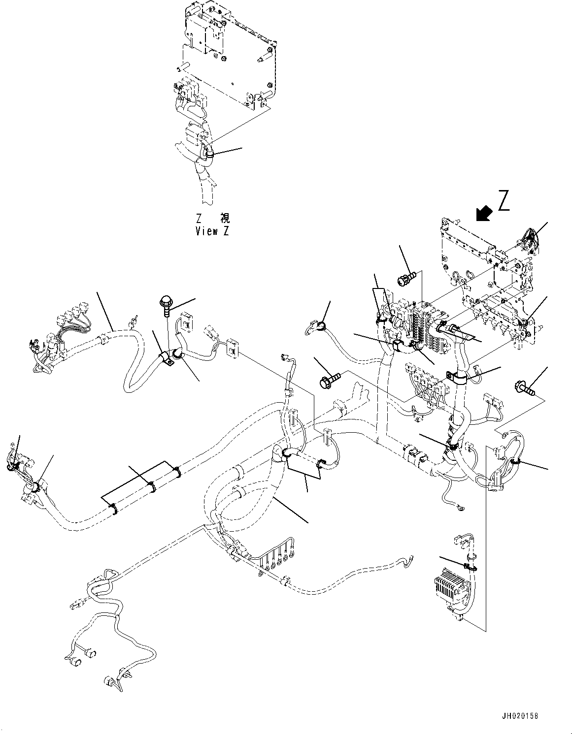 Wiring Harness(Cab,Floor, Console, R.H.) (2A7-06-21710) KOMATSU