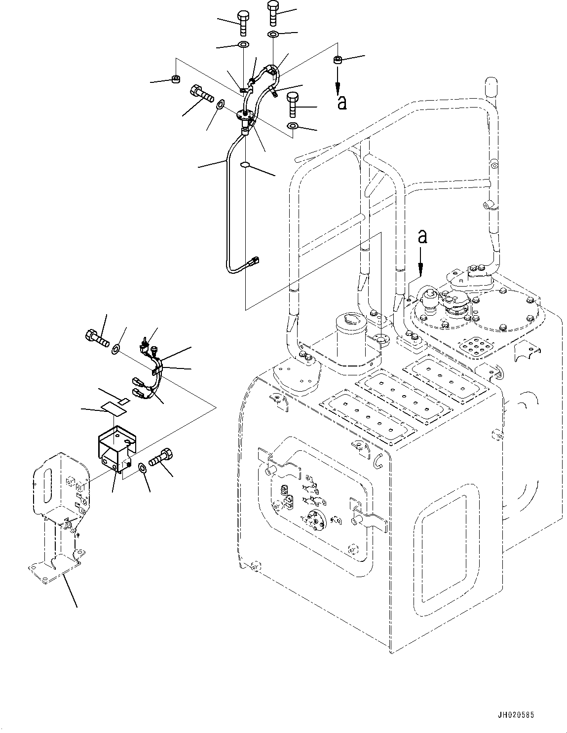 Bracket(Window Washer) (2A5-06-25340) KOMATSU