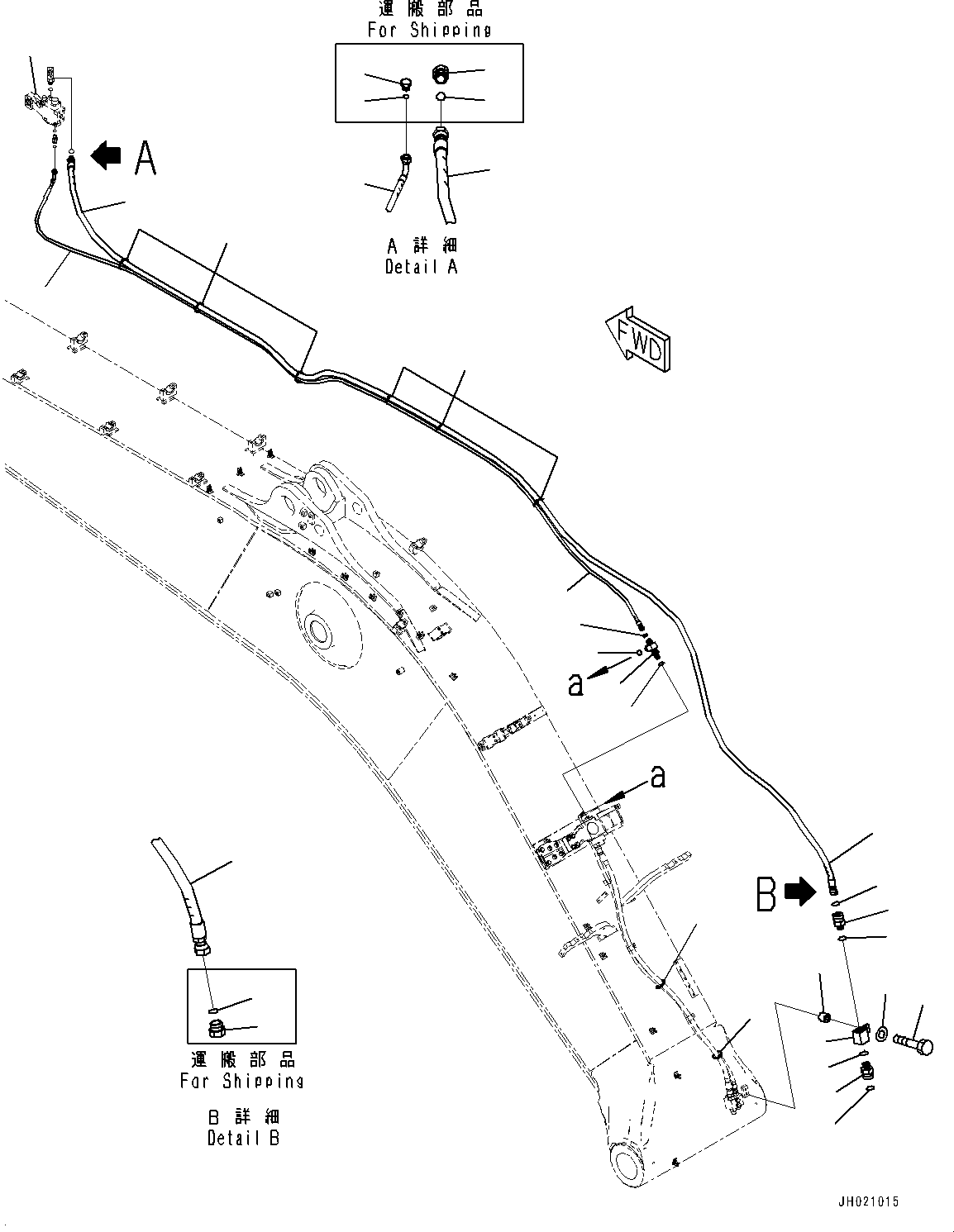 Шланг в сборе 21M-62-53950 KOMATSU