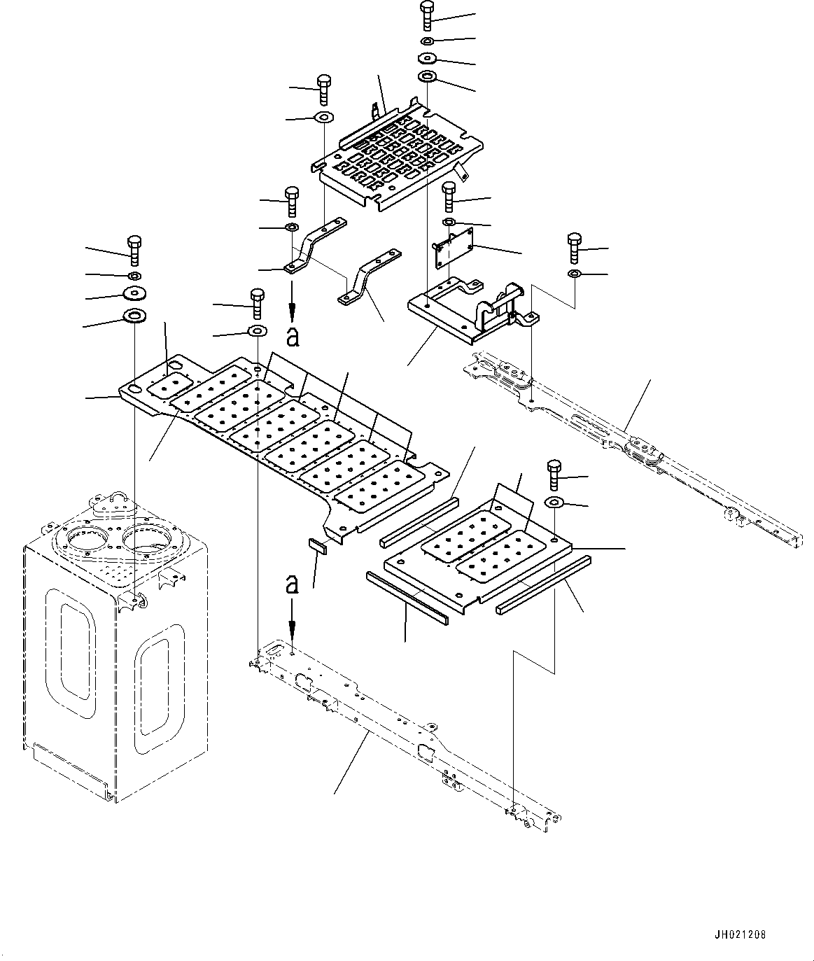 Frame(Side Cover L.H.,Frame) (2A5-54-26310) KOMATSU